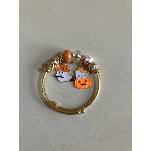 Hello‎ Kitty Anime Halloween Charm Bracelet￼ Pumpkin  Ghost Charm Bracele… - Picture 3 of 5